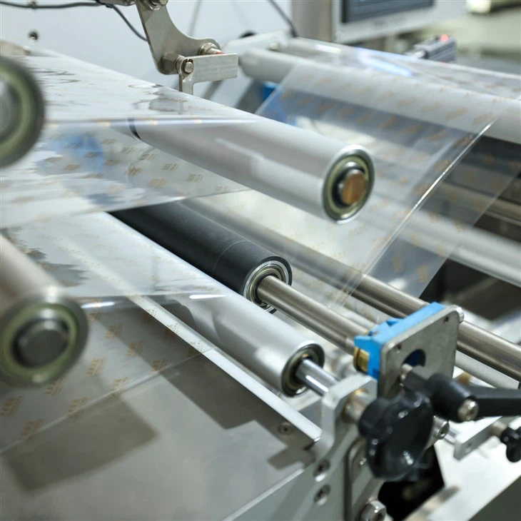 Two Film Rolls Auto Splice Horizontal Packaging Machine